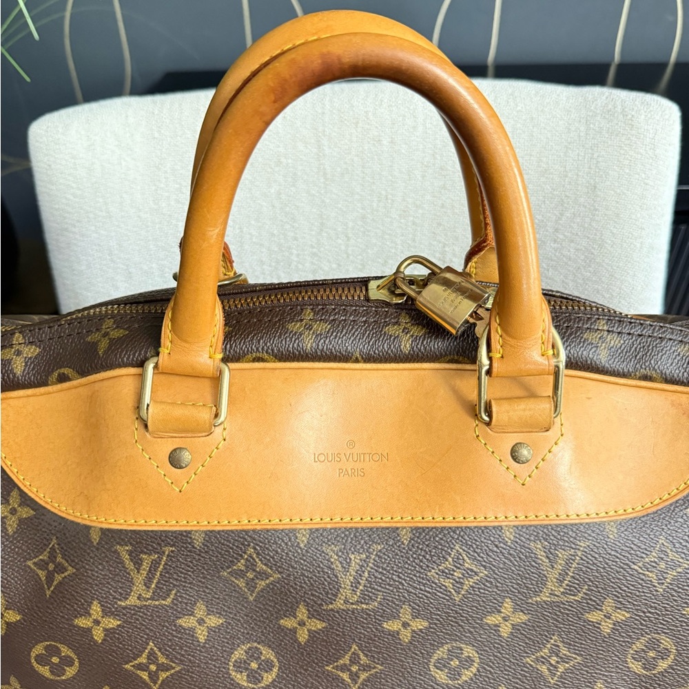 Authentic Louis Vuitton Alizé travel bag M41393 brown monogram LV canvas unisex - Picture 3 of 16